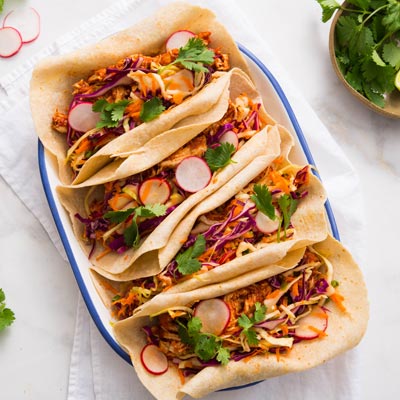 Pulled Chicken Taco Wraps