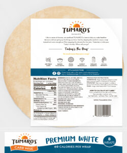 Premium White Carb Wise™ Wraps back packaging