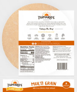 Multi Grain Carb Wise™ Wraps back packaging